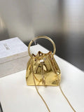 Jimmy Choo Bon Bon Gold Mirror Fabric Mini Bag with Metal Handle BONBONXVKOO0022