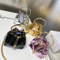 Jimmy Choo Bon Bon Black Mirror Fabric Mini Bag with Metal Handle BONBONXVKOO0022