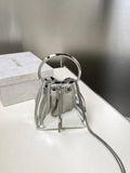 Jimmy Choo Bon Bon Silver Mirror Fabric Mini Bag with Metal Handle BONBONXVKOO0022
