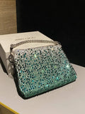 Jimmy Choo Callie Bag with with D¨¦grad¨¦ Crystals CALLIEQIB000769 Ligth Green