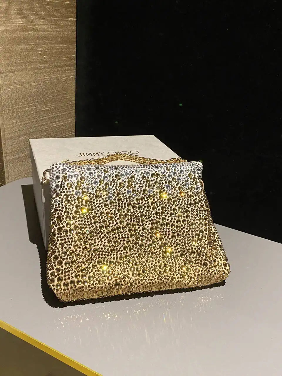 Jimmy Choo Callie Bag with with D¨¦grad¨¦ Crystals CALLIEQIB000769 Yellow