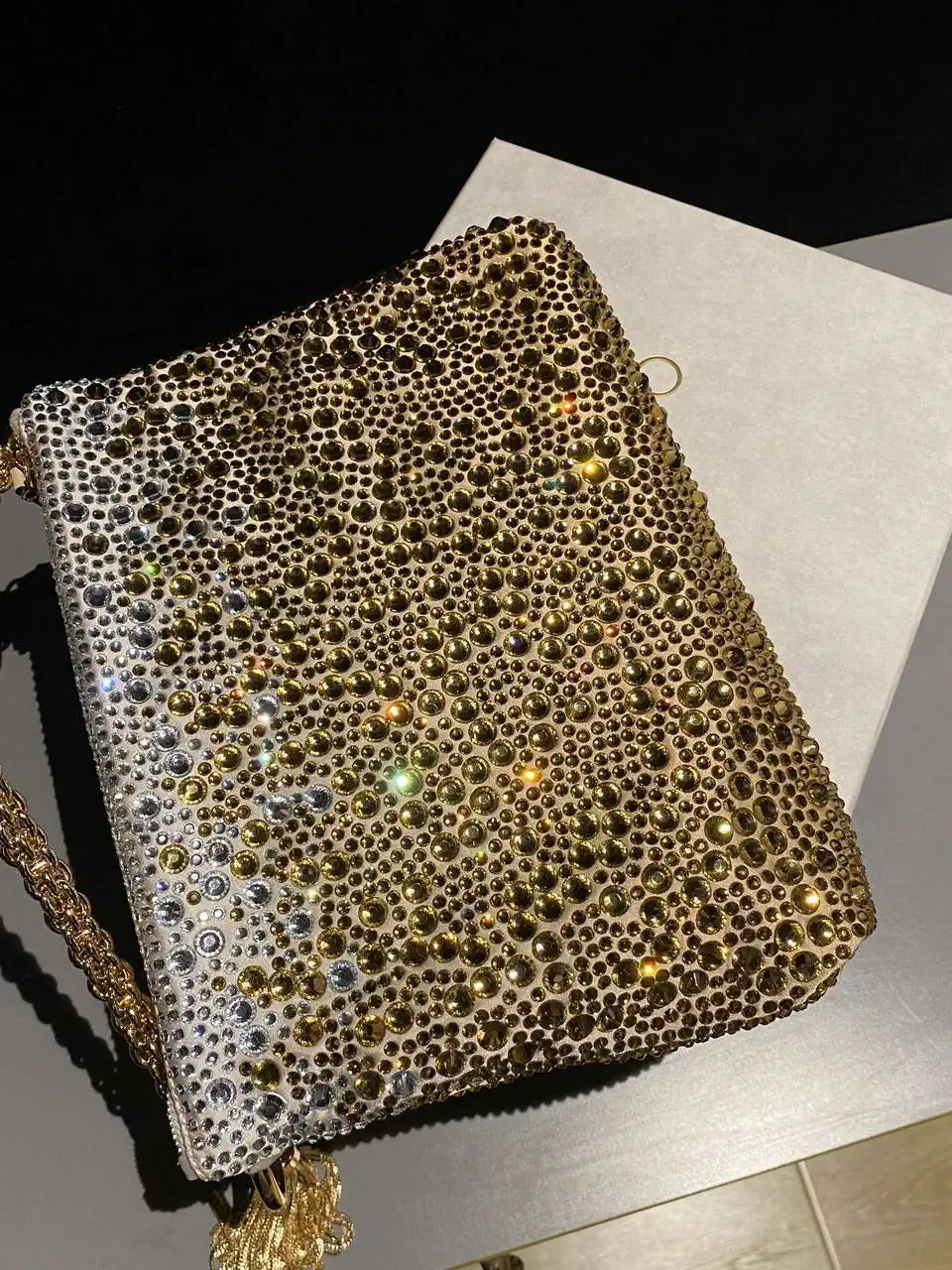 Jimmy Choo Callie Bag with with D¨¦grad¨¦ Crystals CALLIEQIB000769 Yellow