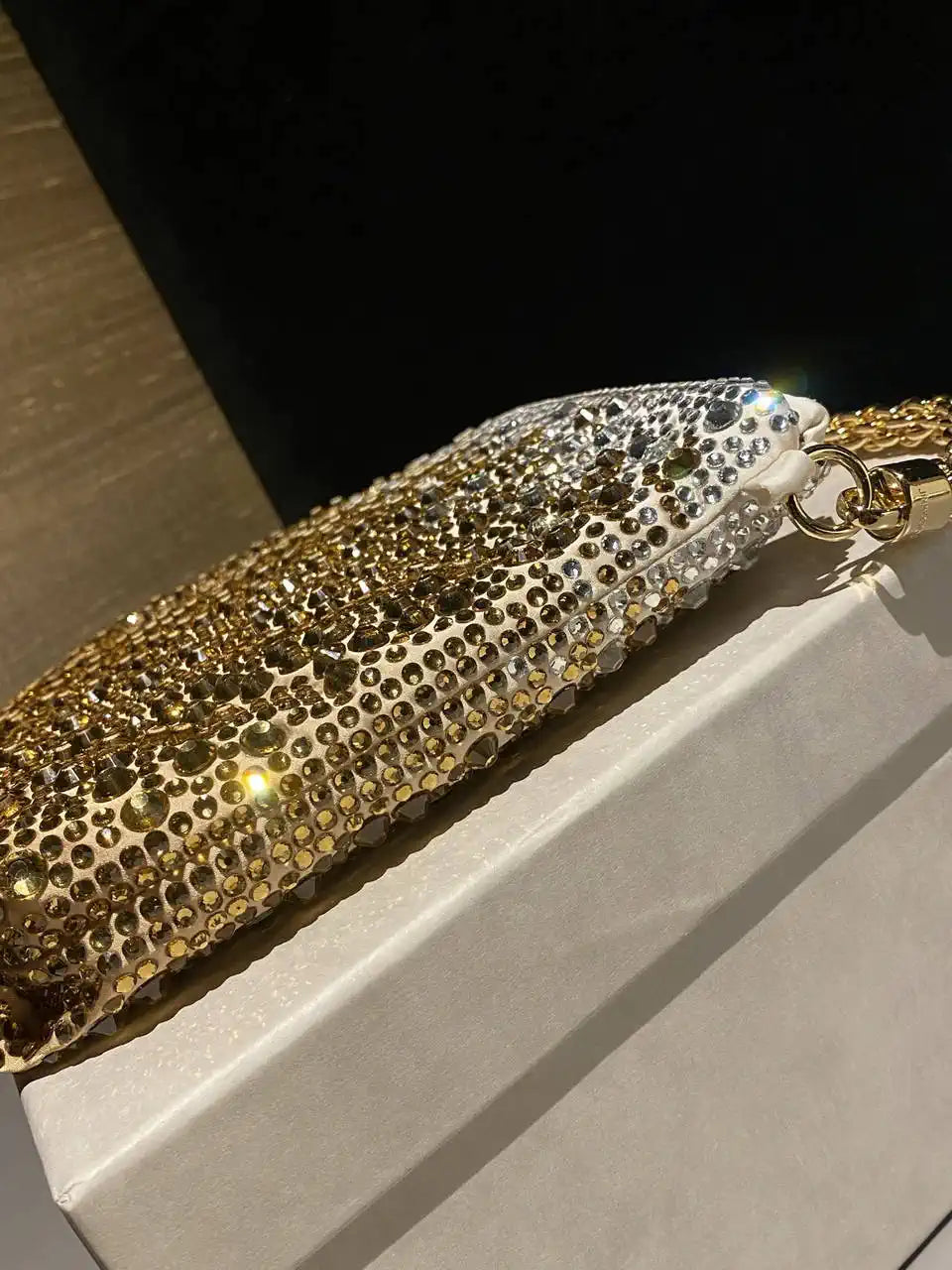 Jimmy Choo Callie Bag with with D¨¦grad¨¦ Crystals CALLIEQIB000769 Yellow