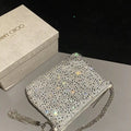 Jimmy Choo Callie Bag with with D¨¦grad¨¦ Crystals CALLIEQIB000769 White