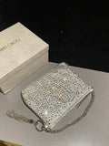 Jimmy Choo Callie Bag with with D¨¦grad¨¦ Crystals CALLIEQIB000769 White