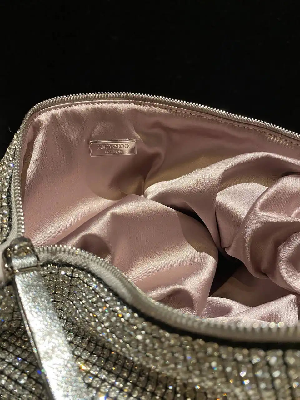Jimmy Choo CALLIEQIB000769 Callie Bag with with D¨¦grad¨¦ Crystals White
