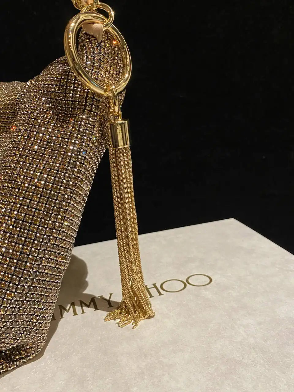 Jimmy Choo CALLIEQIB000769 Callie Bag with with D¨¦grad¨¦ Crystals Yellow