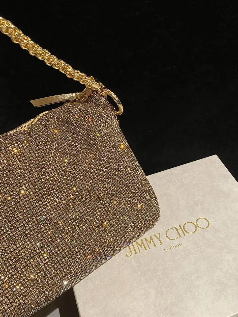 Jimmy Choo CALLIEQIB000769 Callie Bag with with D¨¦grad¨¦ Crystals Yellow