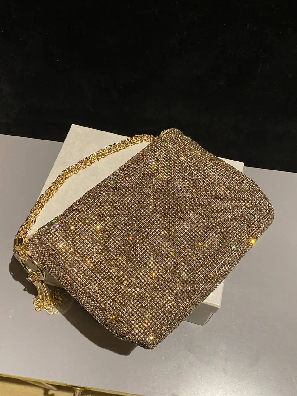 Jimmy Choo CALLIEQIB000769 Callie Bag with with D¨¦grad¨¦ Crystals Yellow