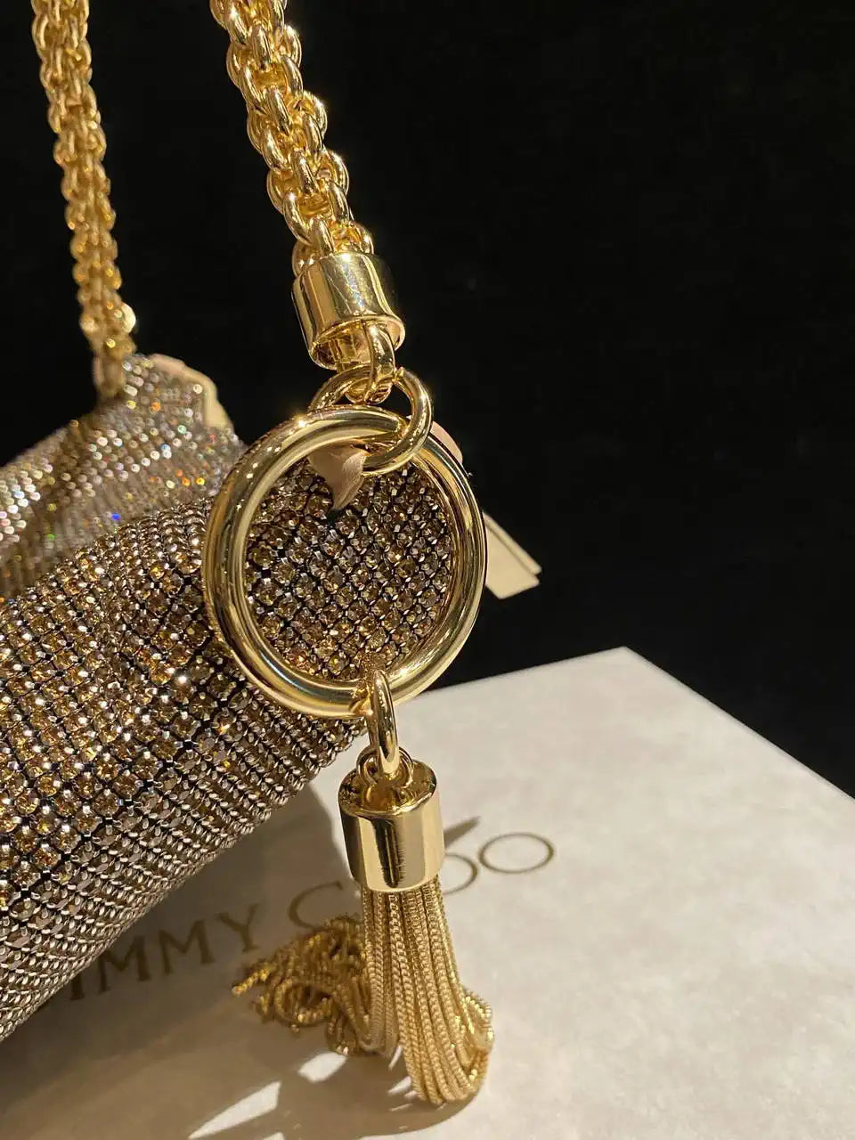 Jimmy Choo CALLIEQIB000769 Callie Bag with with D¨¦grad¨¦ Crystals Yellow