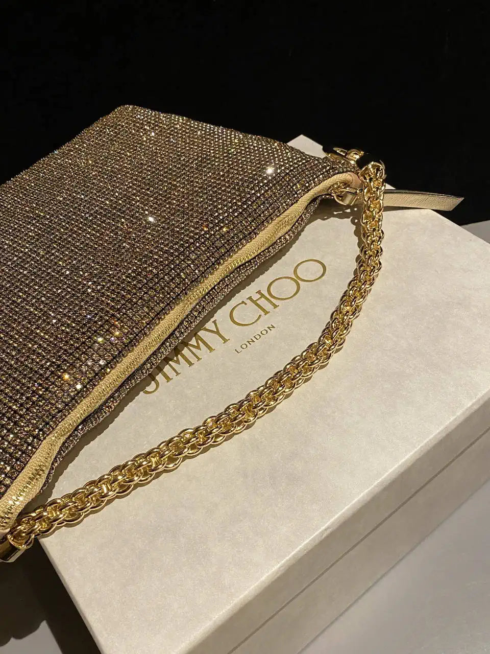 Jimmy Choo CALLIEQIB000769 Callie Bag with with D¨¦grad¨¦ Crystals Yellow