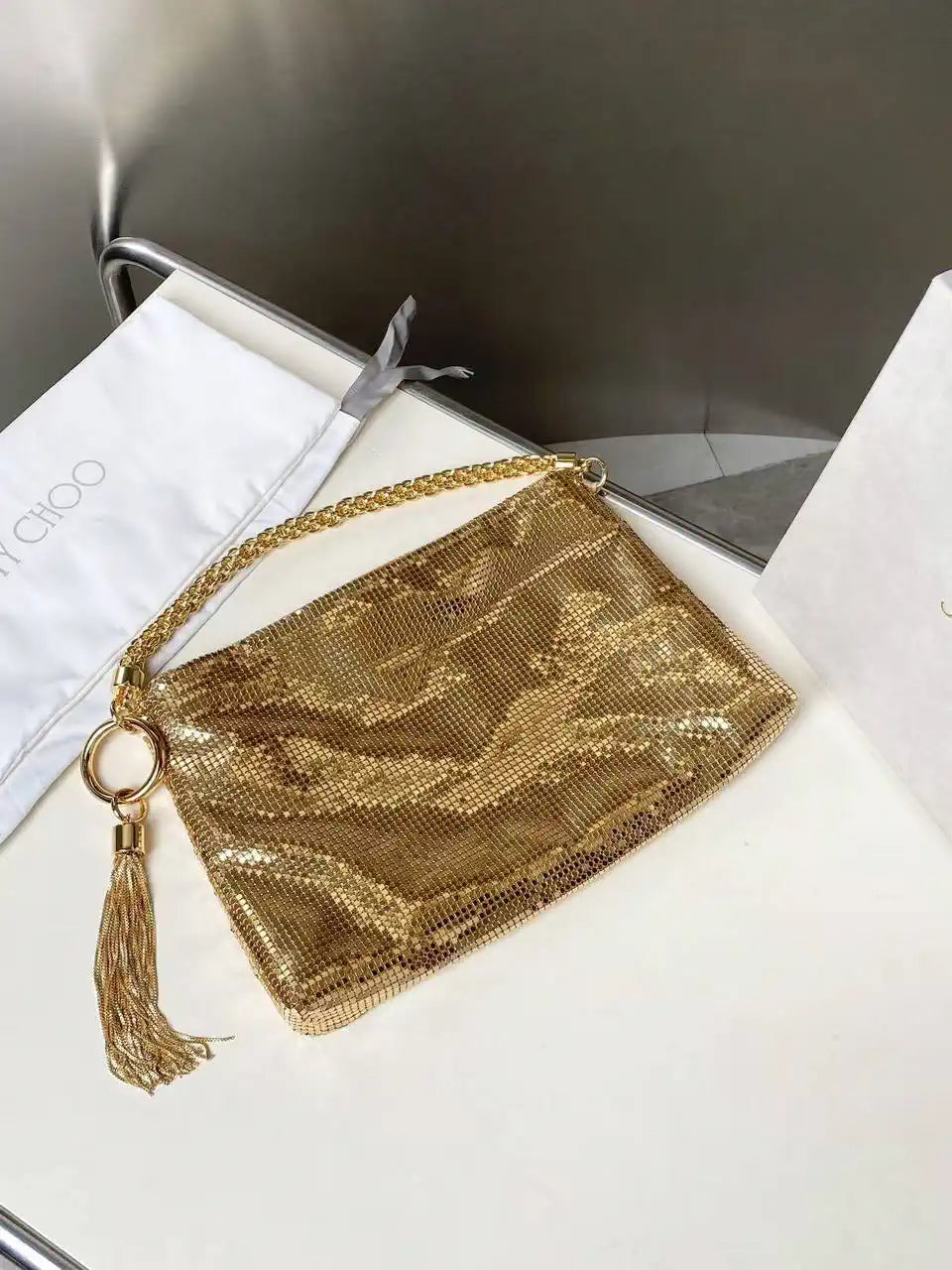 Jimmy Choo Callie Bag with Yellow copper