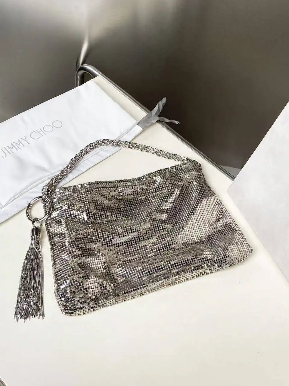 Jimmy Choo Callie Bag with Sliver copper