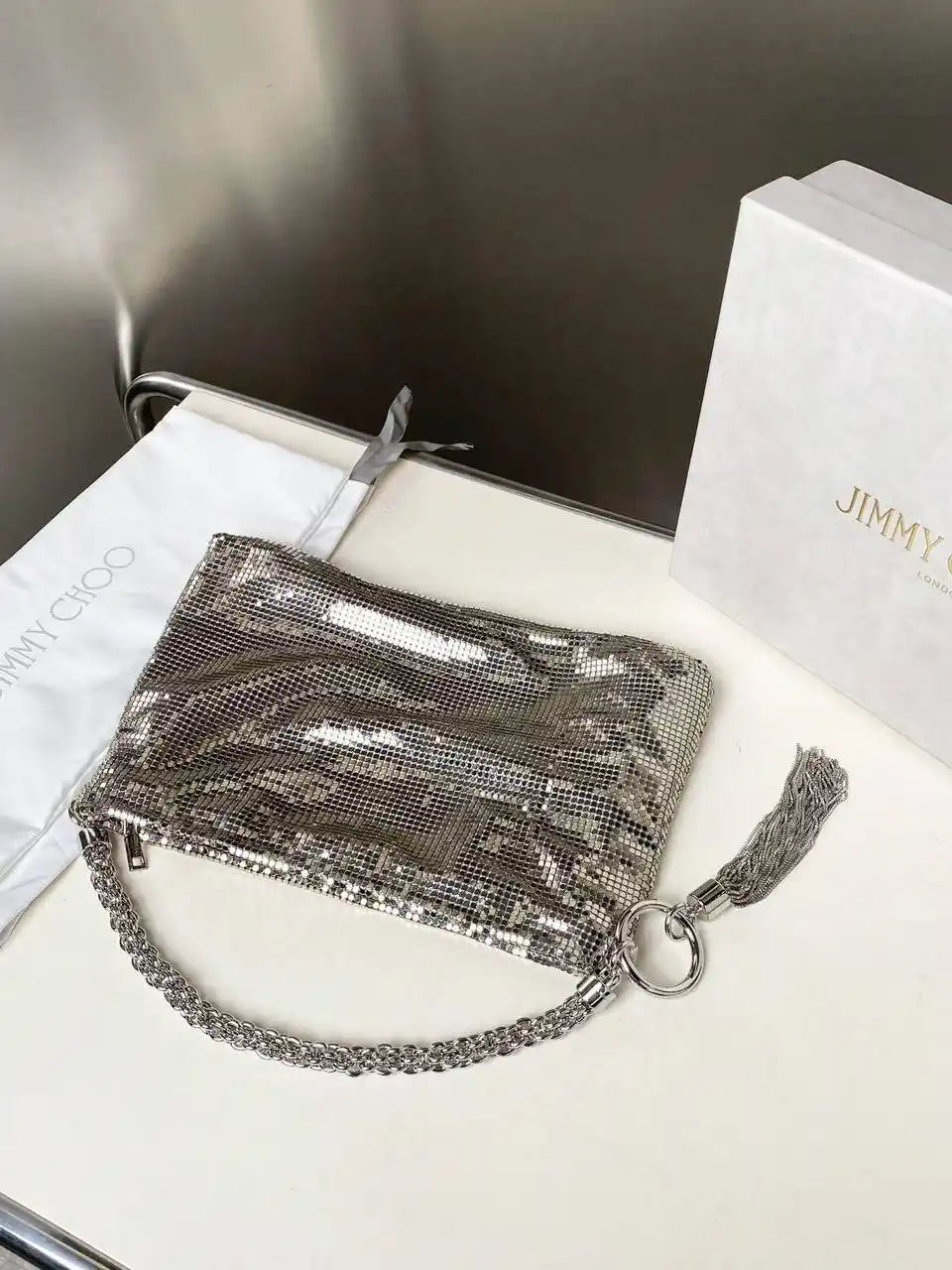Jimmy Choo Callie Bag with Sliver copper