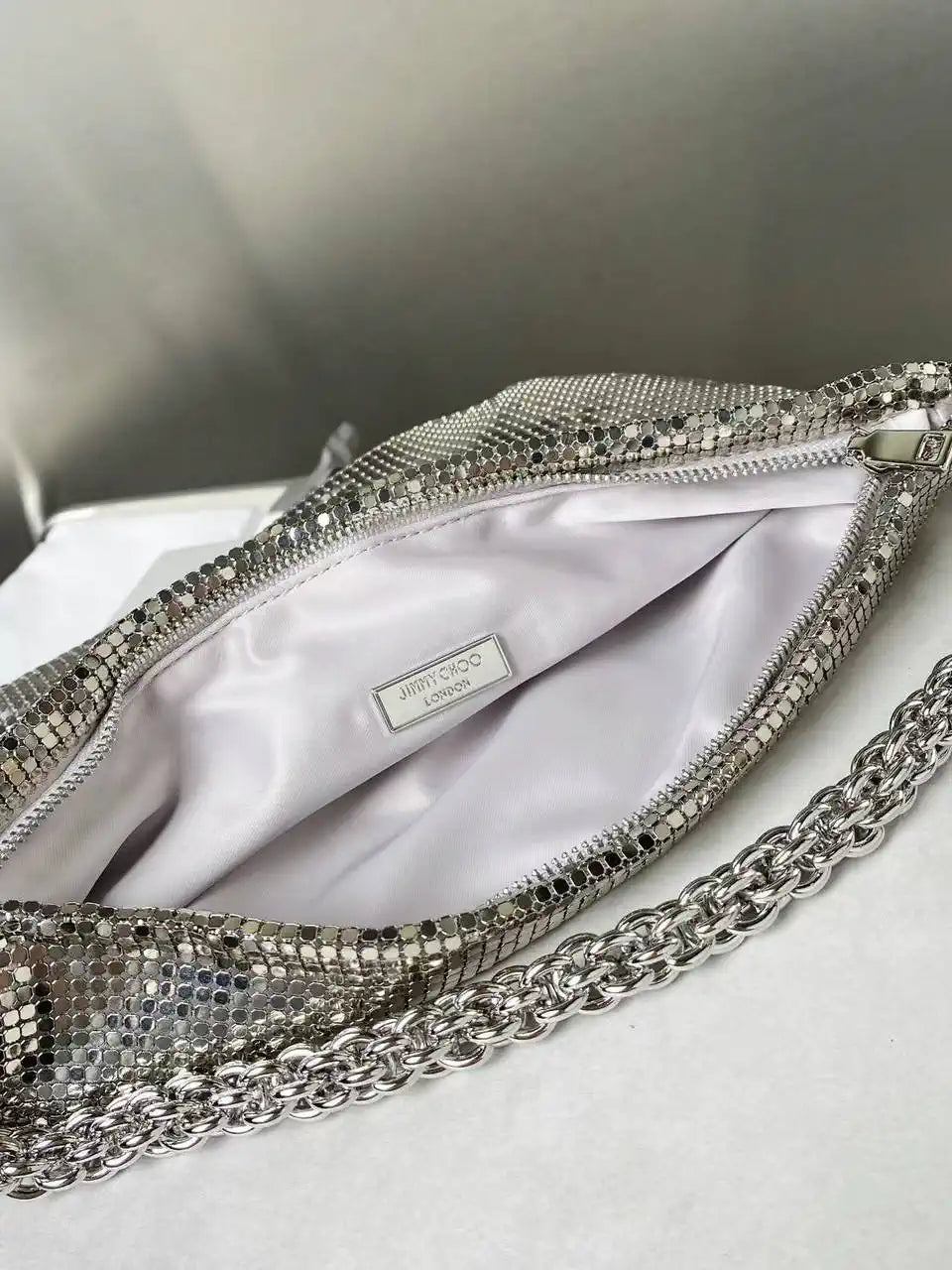 Jimmy Choo Callie Bag with Sliver copper