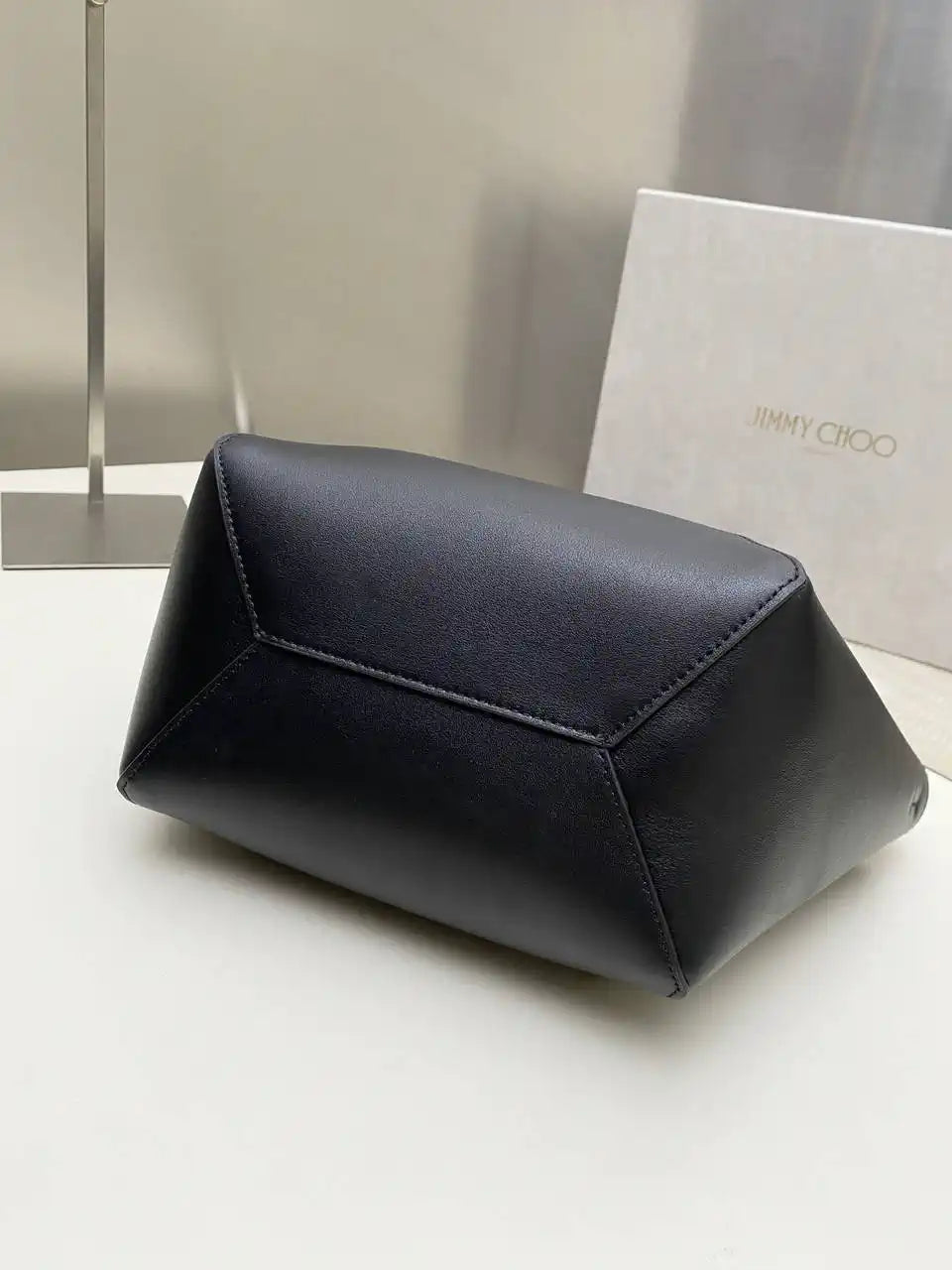 Jimmy Choo Diamond Tote S Black Calf Leather Tote Bag DT010003