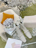 Jimmy Choo Women's Shoes Crystal-embellished Boot 10005 Silver