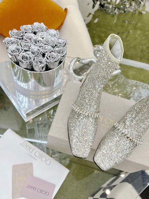 Jimmy Choo Women's Shoes Crystal-embellished Boot 10005 Silver - 35 - View 5