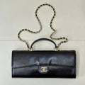 Chanel Lizard Embossed Calfskin & Gold-Tone Metal  AP5280 Black