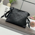 Loewe 262487 Medium Flamenco clutch in nappa calfskin A411FC1XBF Black