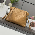 Loewe 262487 Medium Flamenco clutch in nappa calfskin A411FC1XBF Brown