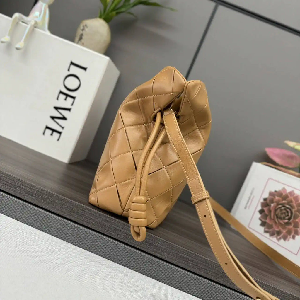 Loewe 262487 Medium Flamenco clutch in nappa calfskin A411FC1XBF Brown