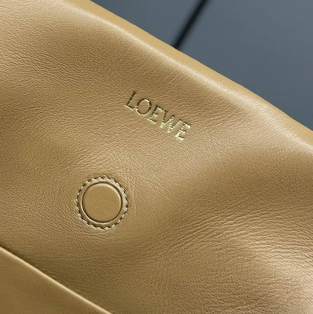 Loewe 262487 Medium Flamenco clutch in nappa calfskin A411FC1XBF Brown
