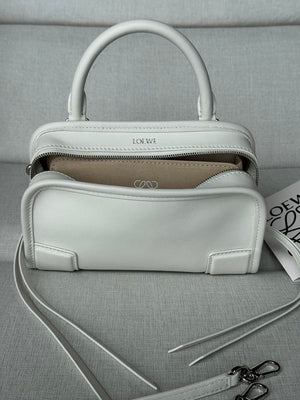 Loewe A039AS4X12  Mini Amazona 180 bag in soft calfskin White - Default Title - View 2