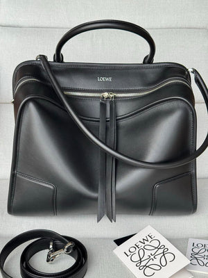 Loewe A039ASRX03 Large Amazona 180 bag in soft calfskin Black - Default Title - View 2