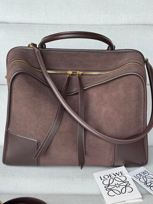 Loewe A039ASRX03 Large Amazona 180 bag in suede - Default Title - View 2