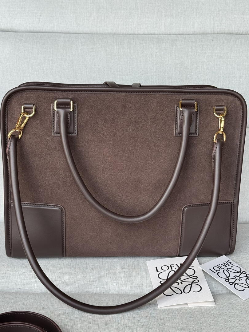 Loewe A039ASRX03 Large Amazona 180 bag in suede