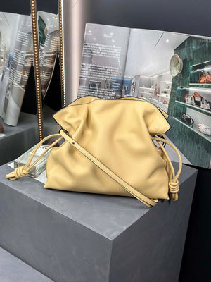 Loewe A411FC1X83 Flamenco clutch in Nappa Calfskin Yellow - Default Title - View 1
