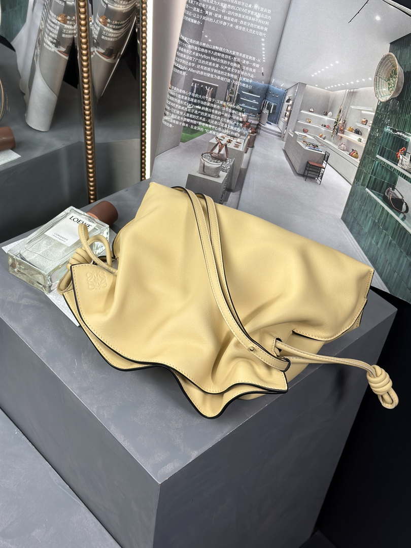 Loewe A411FC1X83 Flamenco clutch in Nappa Calfskin Yellow