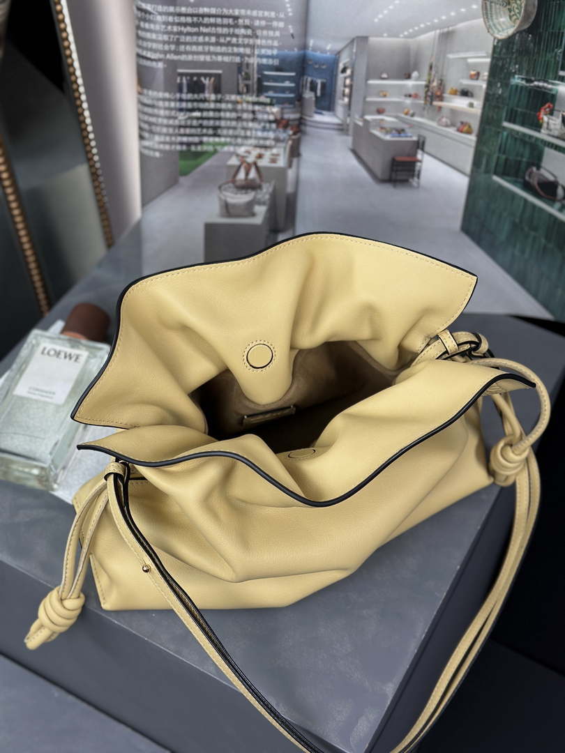 Loewe A411FC1X83 Flamenco clutch in Nappa Calfskin Yellow
