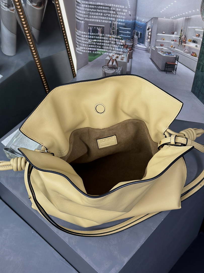 Loewe A411FC1X83 Flamenco clutch in Nappa Calfskin Yellow