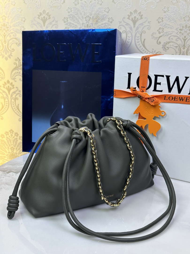 Loewe A411FCRX02 Medium Flamenco purse in mellow nappa lambskin L9016