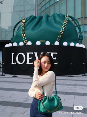 Loewe A411FCRX02 Medium Flamenco purse in mellow nappa lambskin L9018 - Default Title - View 2