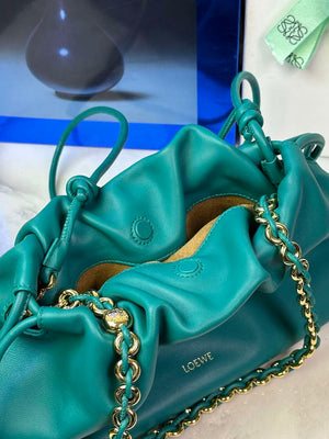 Loewe A411FCRX02 Medium Flamenco purse in mellow nappa lambskin L9018 - Default Title - View 9