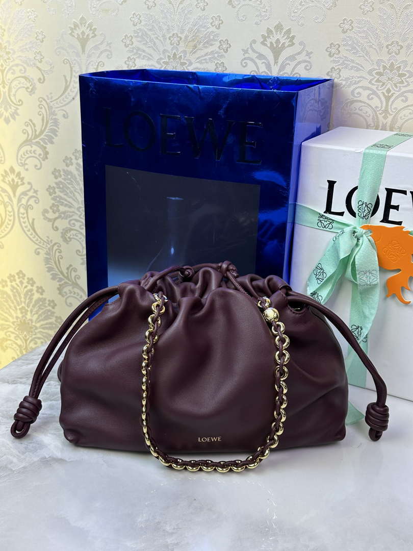 Loewe A411FCRX02 Medium Flamenco purse in mellow nappa lambskin L9019