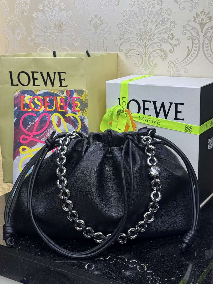 Loewe A411FPDX01 Large Flamenco purse in mellow nappa lambskin L9011 - Default Title - View 1