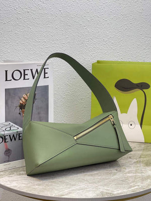 Loewe  A510J67X01 Puzzle Hobo Bag in Nappa Calfskin Avocado Green - Default Title - View 2