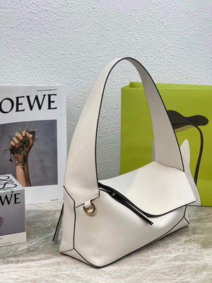 Loewe  A510J67X01 Puzzle Hobo Bag in Nappa Calfskin Soft White - Default Title - View 3
