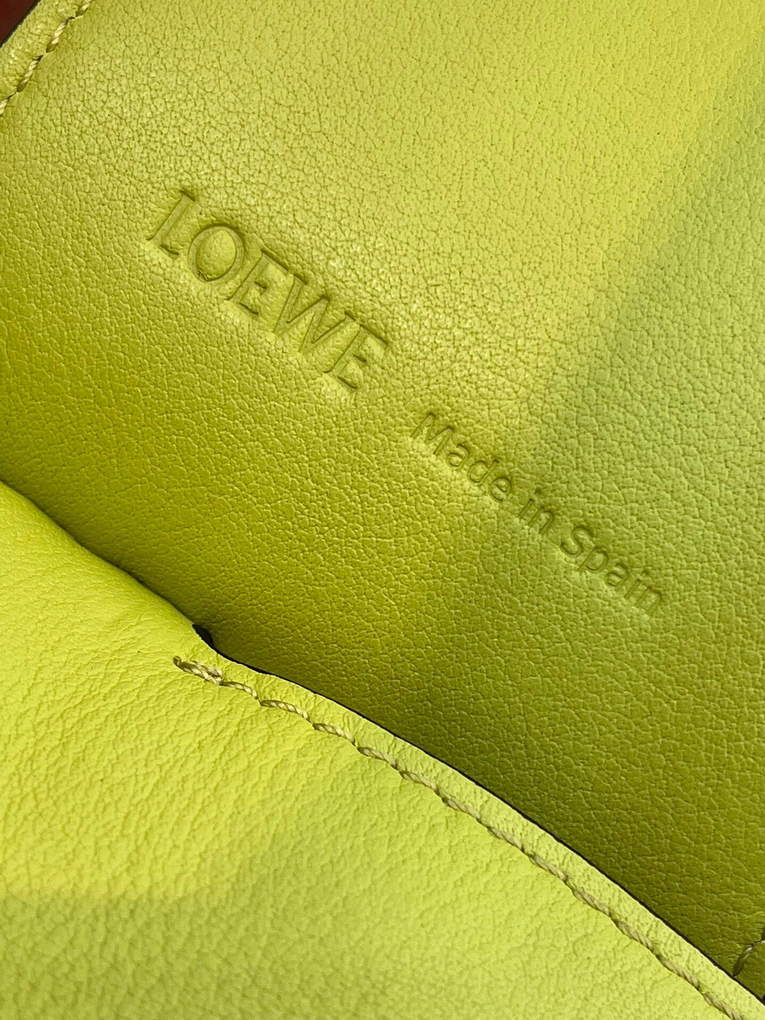 Loewe  A510J67X01 Puzzle Hobo Bag in Nappa Calfskin Lime Yellow
