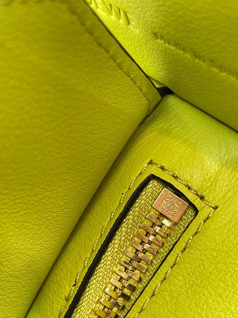 Loewe  A510J67X01 Puzzle Hobo Bag in Nappa Calfskin Lime Yellow
