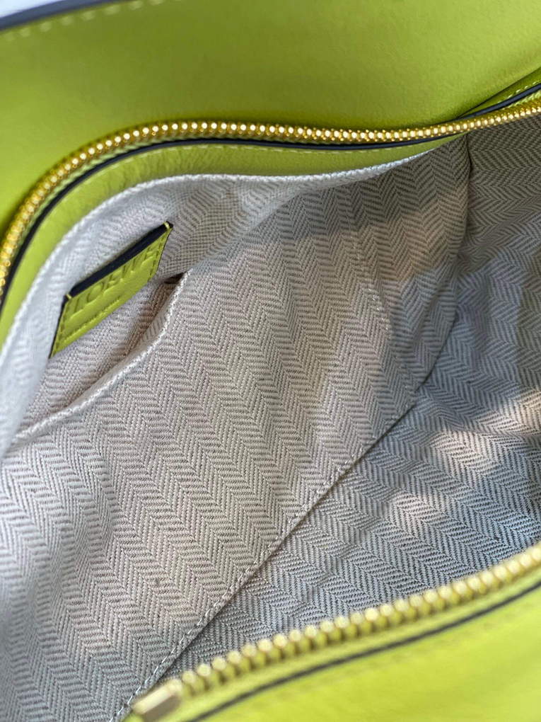 Loewe  A510J67X01 Puzzle Hobo Bag in Nappa Calfskin Lime Yellow