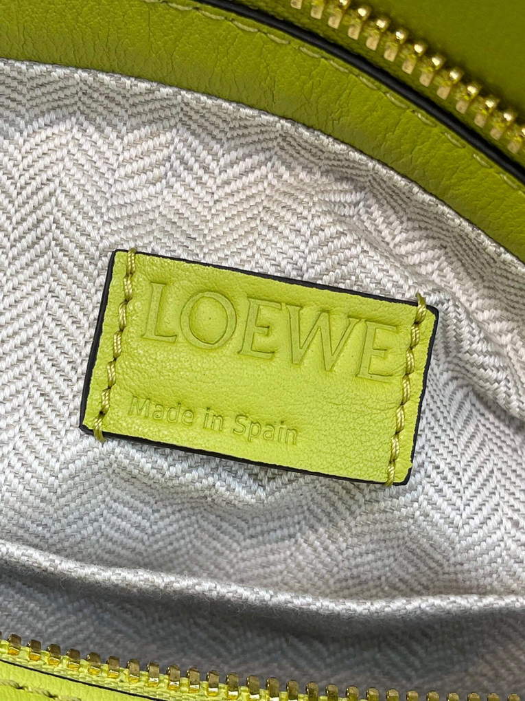 Loewe  A510J67X01 Puzzle Hobo Bag in Nappa Calfskin Lime Yellow