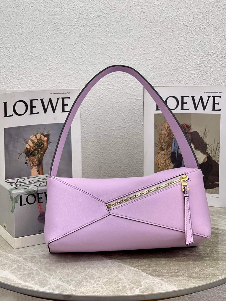 Loewe  A510J67X01 Puzzle Hobo Bag in Nappa Calfskin Bloom Orchid