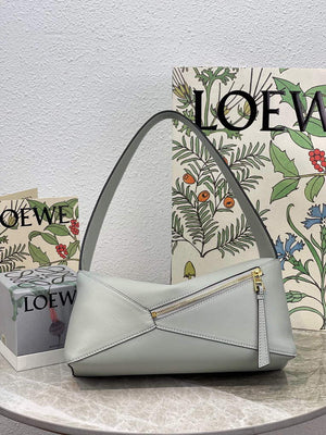 Loewe  A510J67X01 Puzzle Hobo Bag in Nappa Calfskin Ash Grey - Default Title - View 3