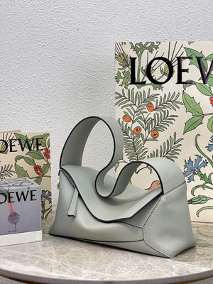Loewe  A510J67X01 Puzzle Hobo Bag in Nappa Calfskin Ash Grey - Default Title - View 4