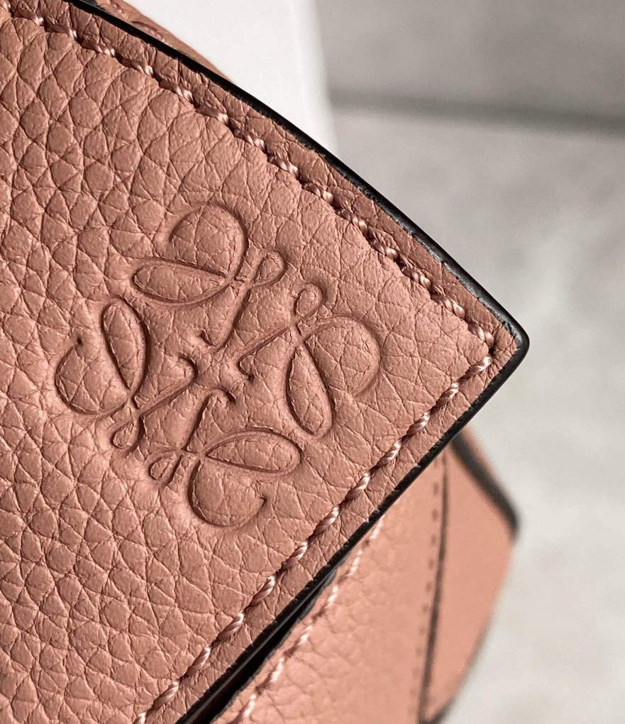 Loewe A510U95X37 Mini Puzzle Bag in Soft Grained Calfskin Dark Blush
